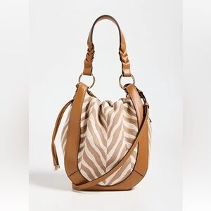 Ulla Johnson 2023- Tan Zebra Print shoulder bag